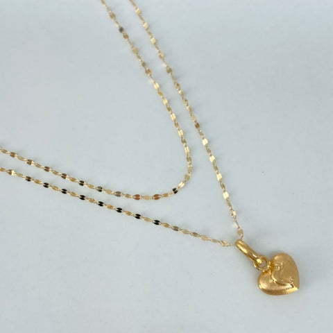 Set Cadena ● Crispeta + Dije Corazon Delfin Oro amarillo 18k 0,6 Gr / 1 mm / 45 Cm *