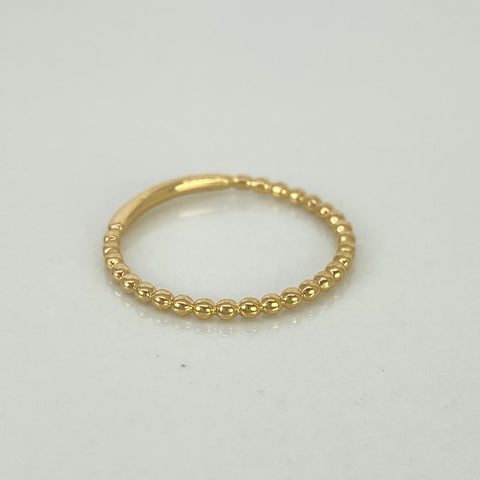 Anillo Bolitas Oro amarillo 18k / Talla 6 / 1,17 Gr