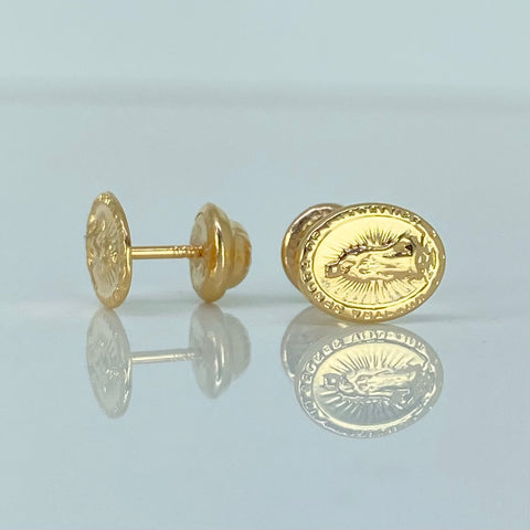Topos Virgen Guadalupe Oro amarillo 18k 0,72 Gr / 6,5 mm †