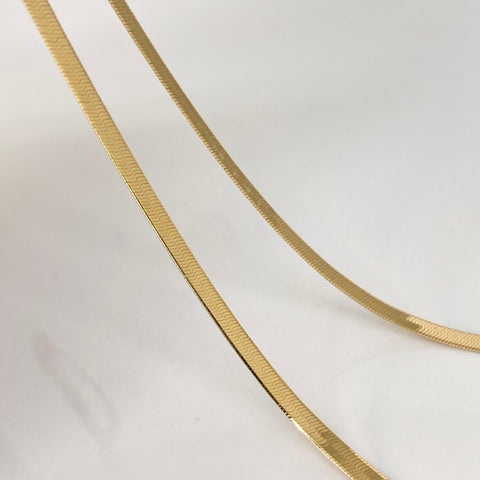 Cadena ● Espejo Oro amarillo 18k +3 / 5,7 Gr / 2,7 mm / 45 Cm *