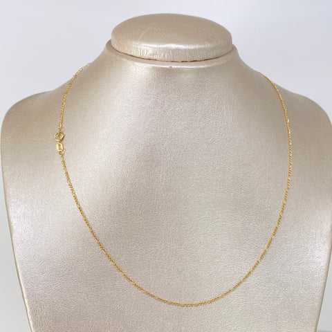 Cadena ● Tres Por Uno 3x1 Oro amarillo 18k 1,03 Gr / 1,2 mm / 45 Cm *
