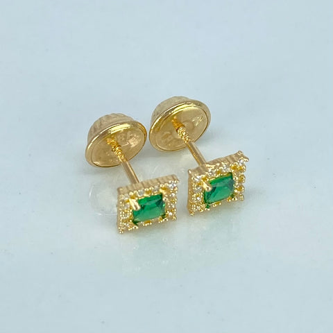 Topos Cuadrado Circones Blancos Verdes Oro amarillo 0,75 Gr / 5 mm †