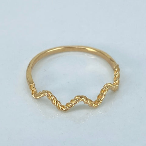Anillo ZigZag Entorchado Oro amarillo / Talla 7 1/2 / 1,25 Gr