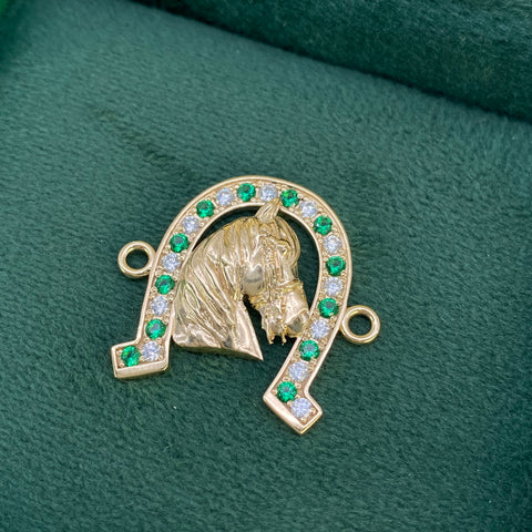 Herraje Herradura Caballo Circones Por Fabricacion Oro amarillo 18k 8,82 Gr / 2,8 Cm  *