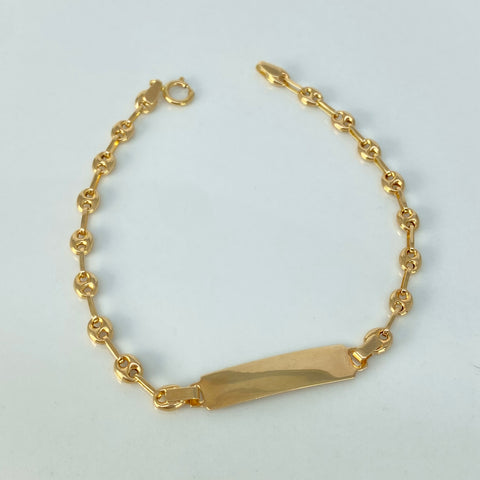 Pulso bebé Placa Rectangular GC Oro amarillo 1,88 Gr / 3,3 mm / 15 Cm