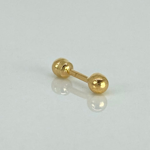 Piercing Bola / Oro Amarillo 18k (Joya) / 0,26gr / 3mm / (Oreja) *