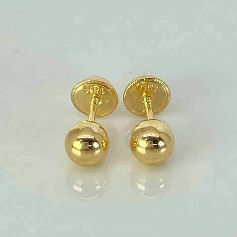 Topos Bola Lisa Oro amarillo 18k 0,53 Gr / 5 mm