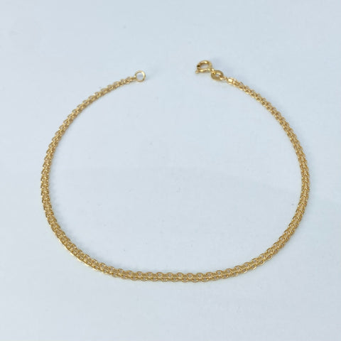 Tobillera ● China Oro amarillo 18k +1 / 3,15 Gr / 2,4 mm / 25,4 Cm