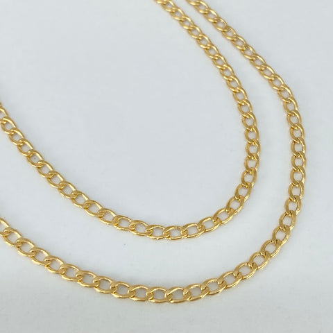 Cadena ● Cubana Oro amarillo 18k 2,35 Gr / 2,5 mm / 45 Cm *