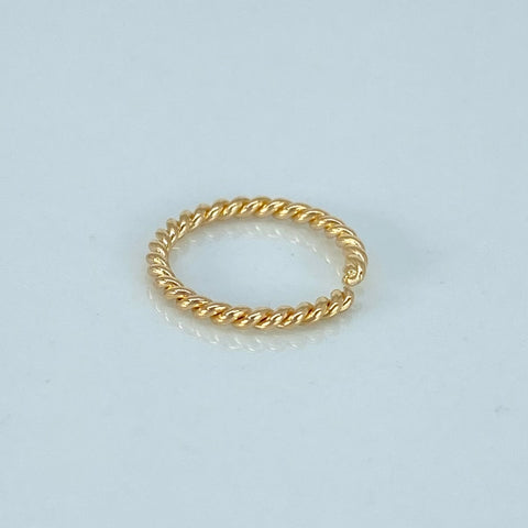 Piercing Aro Entorchado / Oro Amarillo 18k (Joya) / 0,31gr / 1.2cm / (Oreja) *