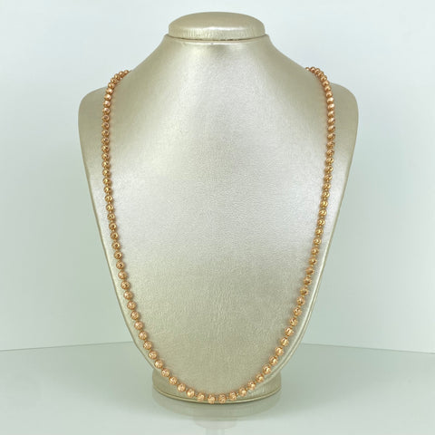 Cadena Militar Diamantada Luna NAC ESP Oro rosa 18k 29,2 Gr / 5 mm / 70 Cm *