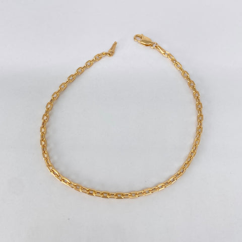 Pulso ● Aro Seguido Oro amarillo 18k +1 / 1,95 Gr / 2,8 mm / 20,7 Cm *