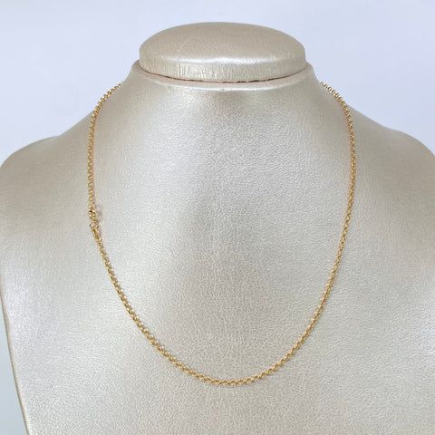 Cadena ● Aro Seguido Oro amarillo 18k 1,15 Gr / 2 mm / 40 Cm *