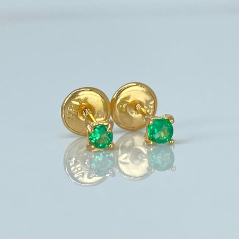 Topos Esmeraldas 14PTS  Oro amarillo 18k 0,5 Gr / 2,5 mm *