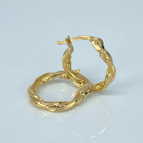 Candongas Melcochas Linea Central Oro amarillo 1,03 Gr / 1,7 Cm