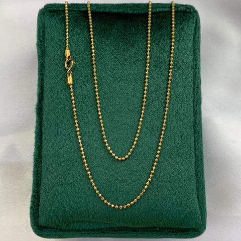 Cadena Italy Militar Discoteca Oro amarillo 18k +1 / 2,66 Gr / 1,1 mm / 45 Cm *