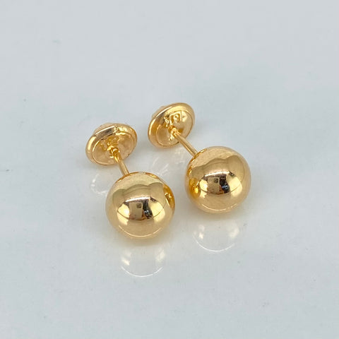 Topos Bolas Lisas Oro amarillo 18k 0,8 Gr / 7 mm †