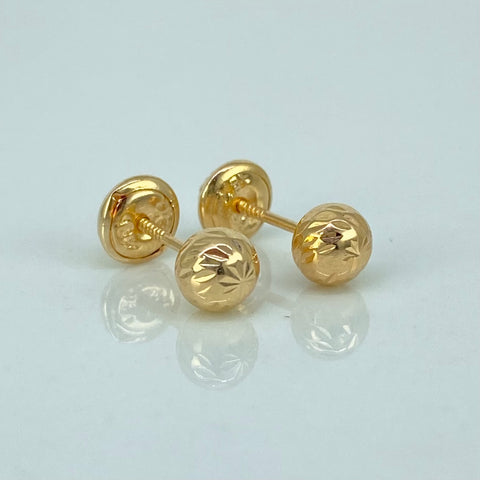 Topos Bola Diamantada Oro amarillo 18k 0,56 Gr / 5 mm *