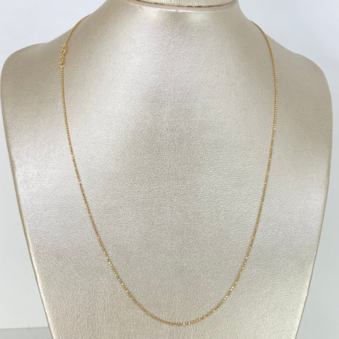 Cadena ● Mini Militar Diamantada Oro amarillo 18k +3 / 2,05 Gr / 1 mm / 50 Cm *