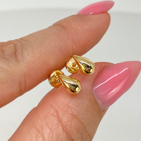 Topos Gotas Oro amarillo 18k 0,7 Gr / 5 mm *