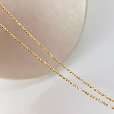 Cadena ● Mini Militar Oro amarillo 18k +3 / 1,9 Gr / 1 mm / 45 Cm *