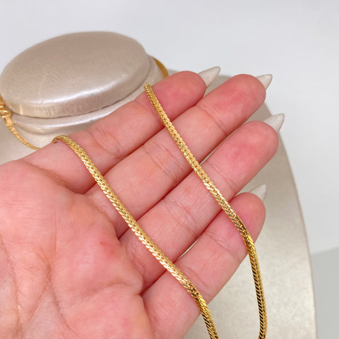 Cadena ● Serpiente Oro amarillo 18k +3 / 4,02 Gr / 2,5 mm / 45 Cm *
