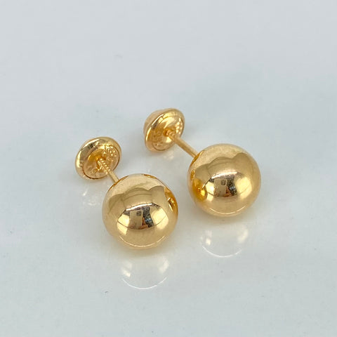 Topos Bolas Lisas Oro amarillo 18k 0,8 Gr / 8 mm †