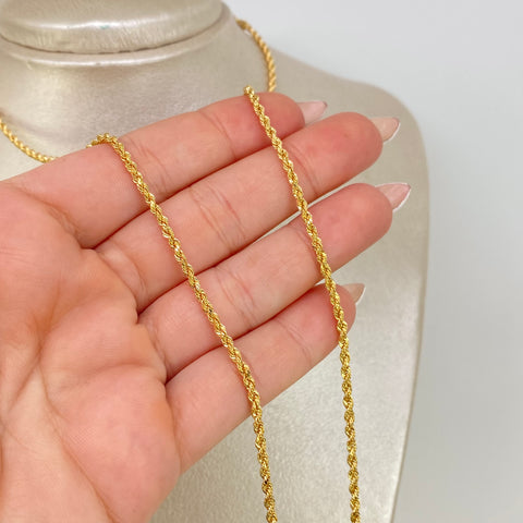 Cadena ● Lazo Oro amarillo 18k +1 / 3,78 Gr / 2,2 mm / 60 Cm