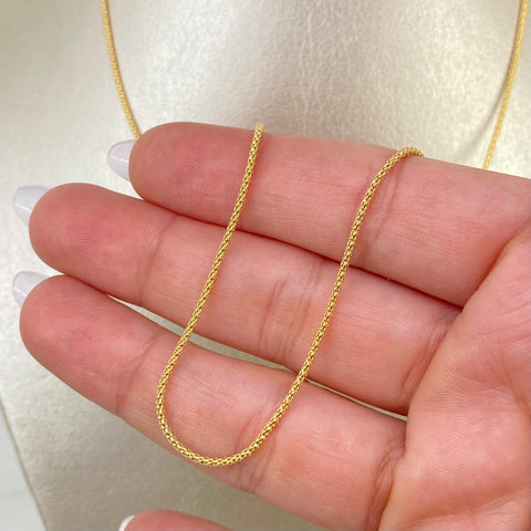 Cadena ● Cola Raton Oro amarillo 18k +3 / 2,04 Gr / 1,3 mm / 50 Cm †