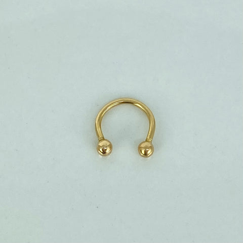 Piercing Bola lisa / Oro amarillo 18k ( Joyas ) / 0,65 Gr / 1,1 Cm / (Oreja) *
