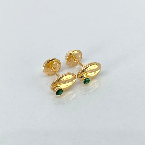 Topos Grano Cafe Circones Verdes Oro amarillo 0,65 Gr / 5,4 mm *