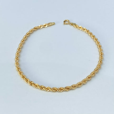 Pulso ● Lazo Oro amarillo 18k +1 / 2,92 Gr / 3,2 mm / 21,3 Cm †
