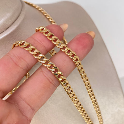 Cadena ● Cubana Oro amarillo 18k 6,6 Gr / 5,2 mm / 60 Cm *
