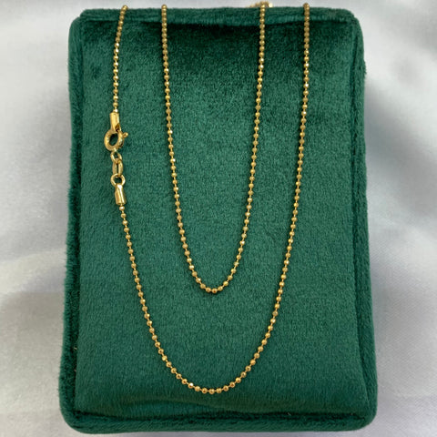 Cadena Italy Militar Discoteca Oro amarillo 18k +1 / 3,8 Gr / 1 mm / 60 Cm *