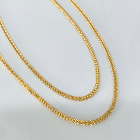 Cadena ● Franco Oro amarillo 18k +2 / 3,85 Gr / 1,6 mm / 50 Cm †