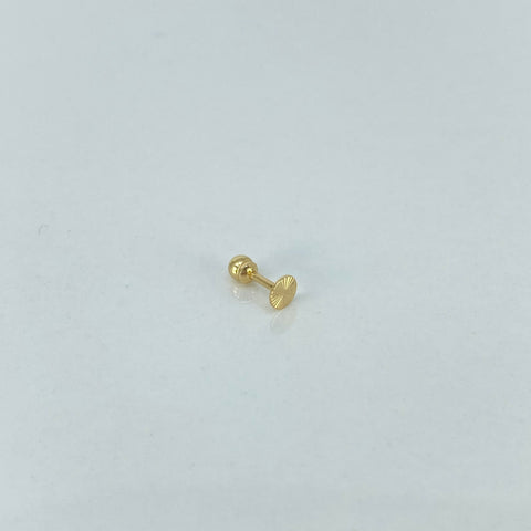 Piercing Circulo Diamantado / Oro Amarillo 18k (Joya) / 4mm / 0,33gr / 1.2cm / (Oreja) †