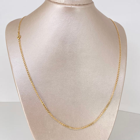Cadena ● Cubana Oro amarillo 18k 3,12 Gr / 2,5 mm / 60 Cm