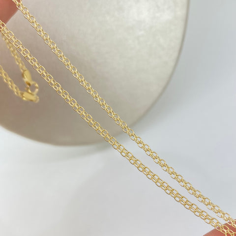 Cadena ● China Oro amarillo 18k 3,1 Gr / 2,2 mm / 45 Cm †