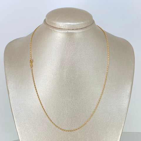 Cadena ● Barril Oro amarillo 18k +3 / 3,32 Gr / 1,1 mm / 45 Cm †