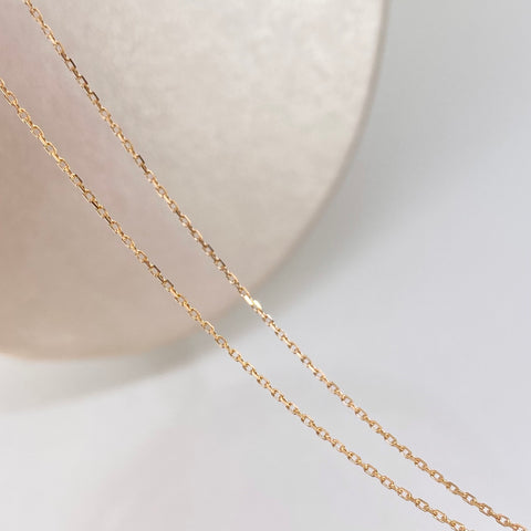Cadena ● Aro Seguido Oro amarillo 18k 1,2 Gr / 1 mm / 45 Cm †