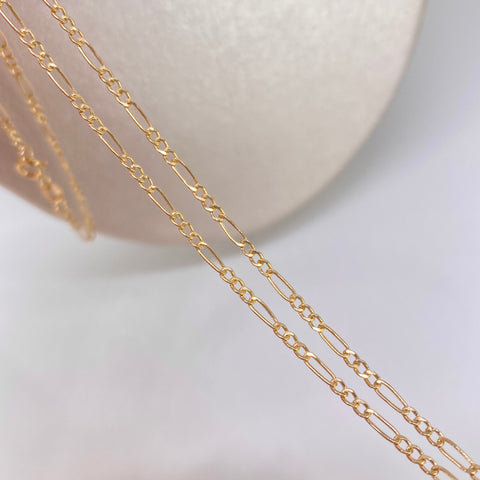 Cadena ● Tres Por Uno 3x1 Oro amarillo 18k 2,2 Gr / 1,8 mm / 50 Cm *