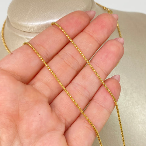 Cadena ● Franco Oro amarillo 18k +2 / 5,7 Gr / 1,3 mm / 60 Cm *
