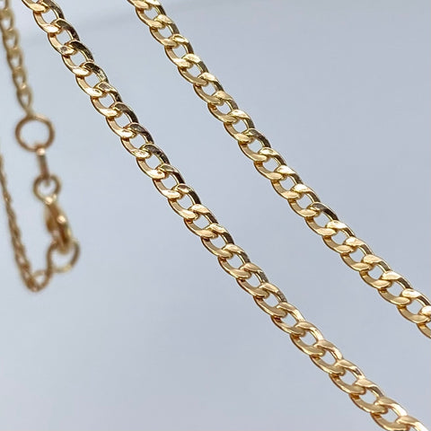 Cadena ● Cubana Oro amarillo 18k 3,2 Gr / 2,3 mm / 45 Cm *