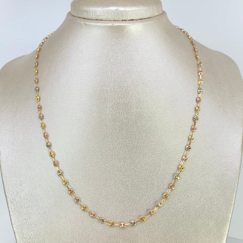 Cadena Baby GC Tres oros 18k 4,20 Gr / 3 mm / 46 Cm