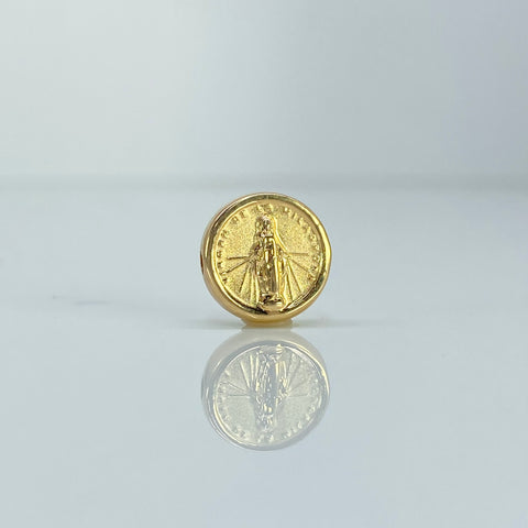 Herraje Troquelado Virgen Milagrosa Oro amarillo 18k 0,6 Gr / 1,1 Cm