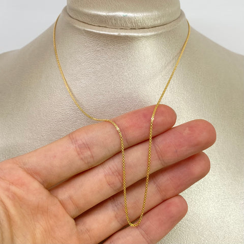 Cadena ● Mini China Oro amarillo 18k 1,35 Gr / 0,8 mm / 40 Cm