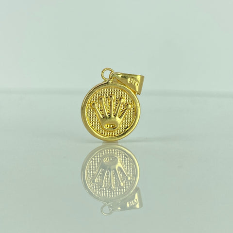 Dije Corona RX Oro amarillo 18k 0,95 Gr / 2,2 Cm