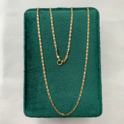 Cadena Italy Plana Tres oros 18k 2,01 Gr / 1,6 mm / 50 Cm
