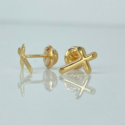 Topos Cruz Oro amarillo 18k 0,55 Gr / 7 mm