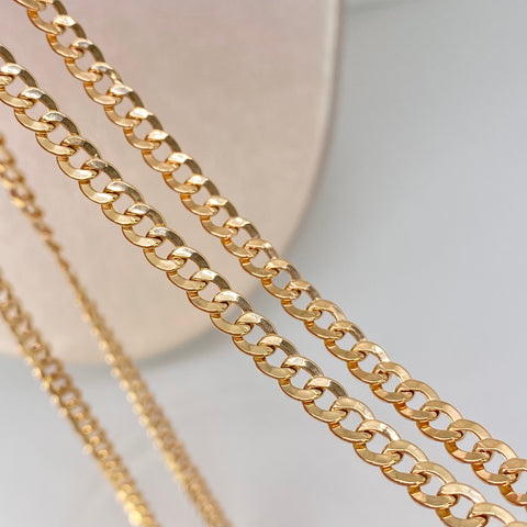 Cadena ● Cubana Oro amarillo 18k 9,2 Gr / 4,2 mm / 72 Cm *